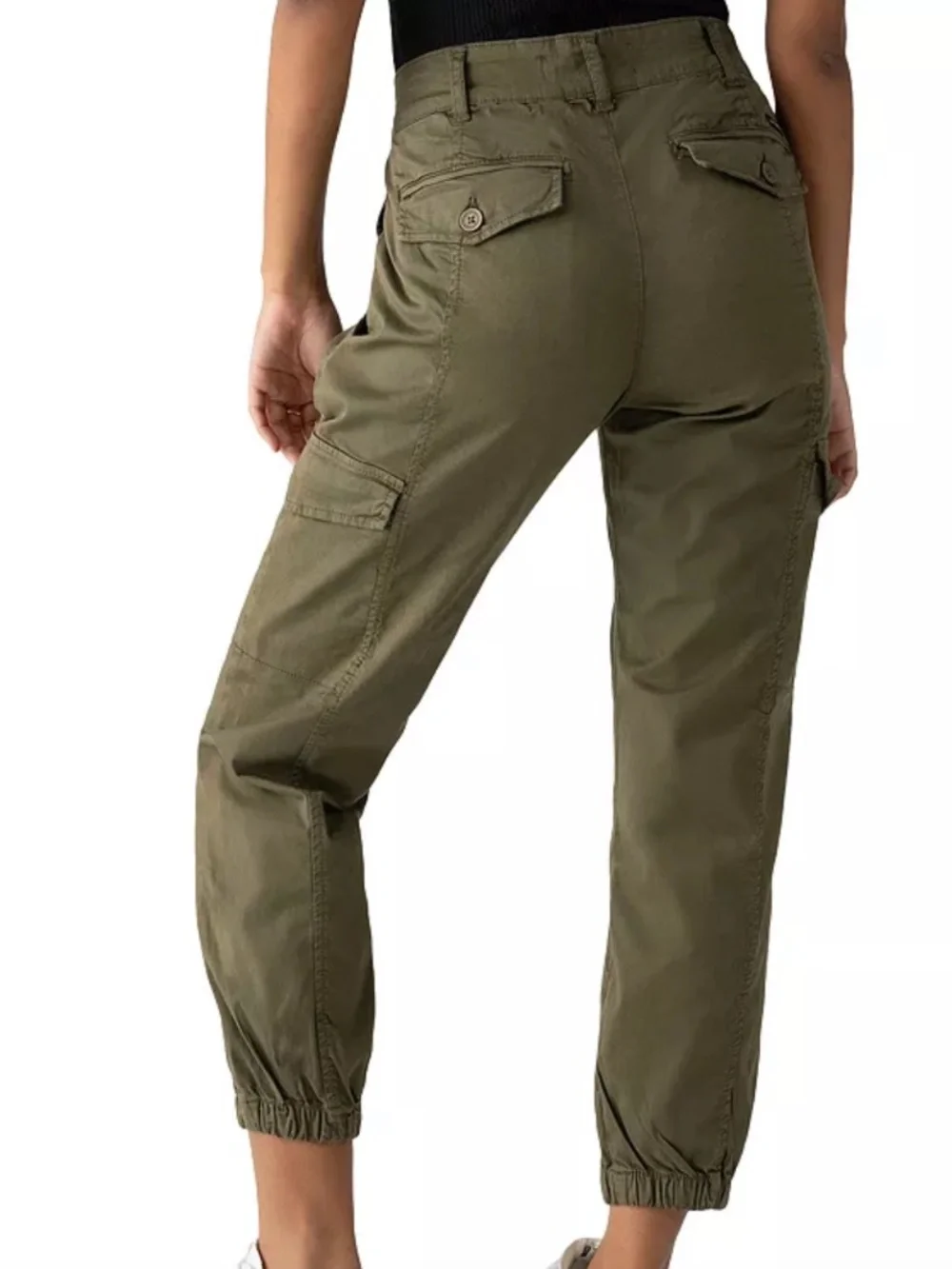 Sanctuary Rebel Crop Olive Green Jogger Cargo Pants New 28 - Picture 3 of 9